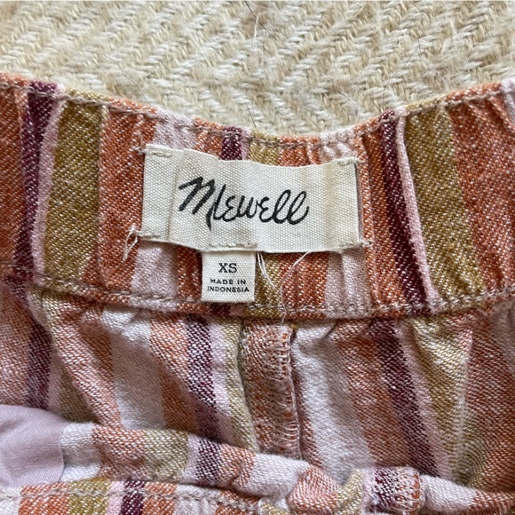 Madewell Linen and Cotton Pull-On Shorts in Rainbow Striped - Picture 8 of 8
